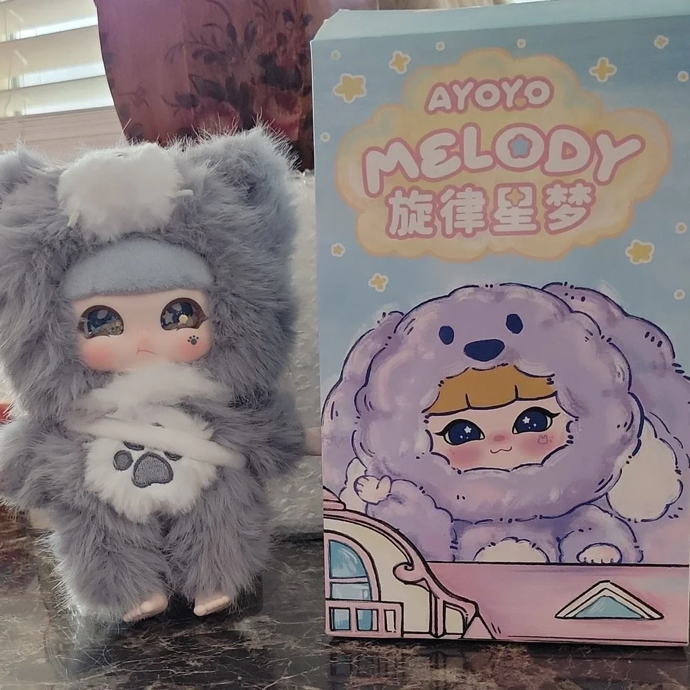 Meetoy AYOYO Melody Dog Action Figure Gray White Boxed Collectible Series